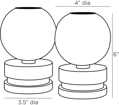 Arteriors Home Pluto Candleholders, Set of 2 9253