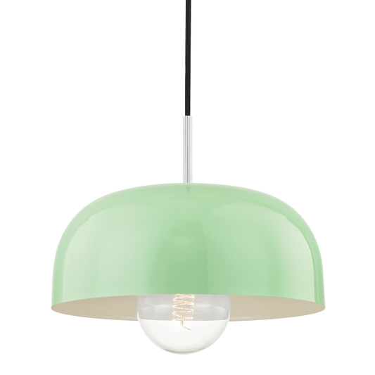 Mitzi 1 Light Pendant in Polished Nickel/Mint H199701L-PN/MNT