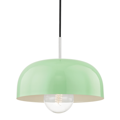 Mitzi 1 Light Pendant in Polished Nickel/Mint H199701L-PN/MNT