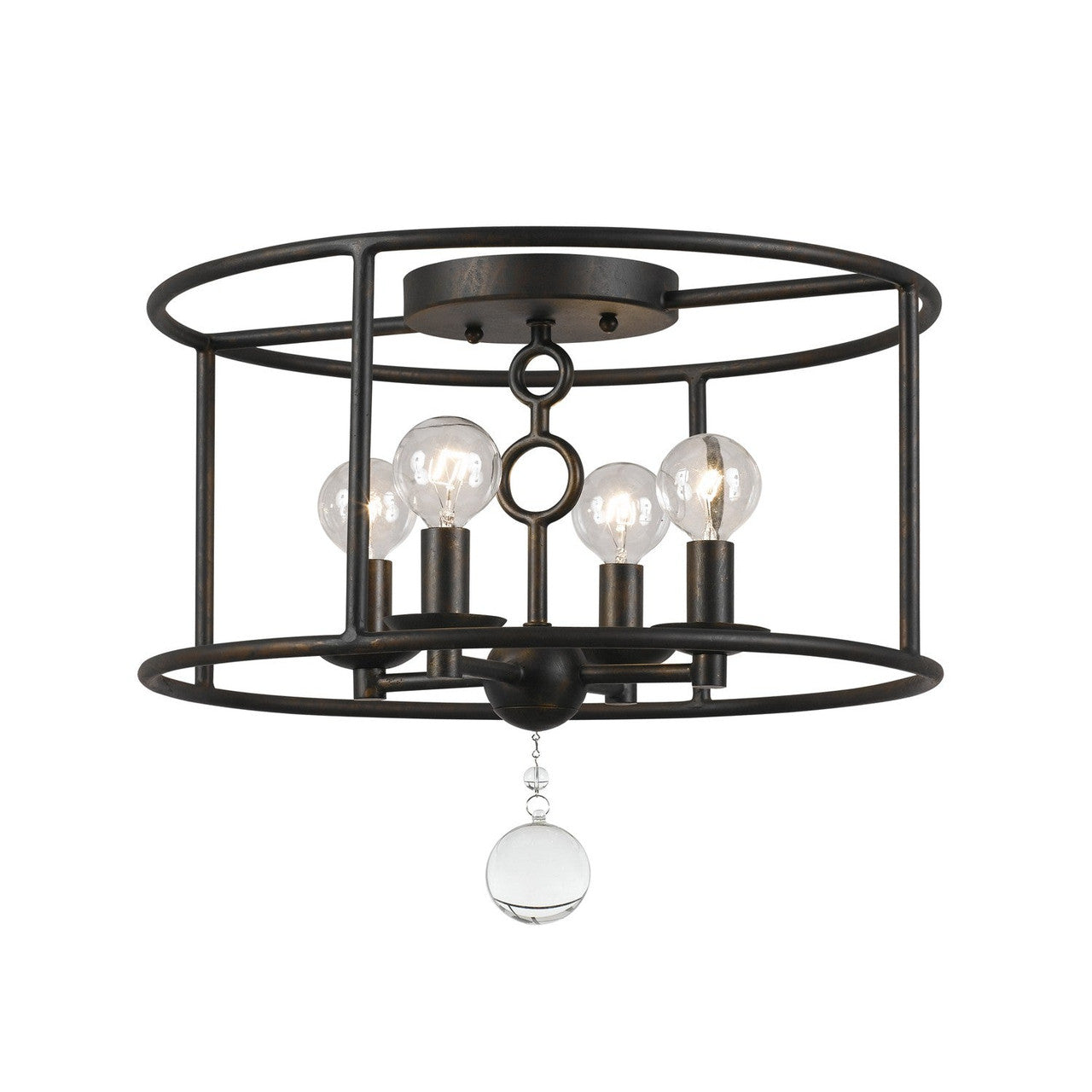 Crystorama Cameron 4 Light English Bronze Ceiling Mount 9267-EB