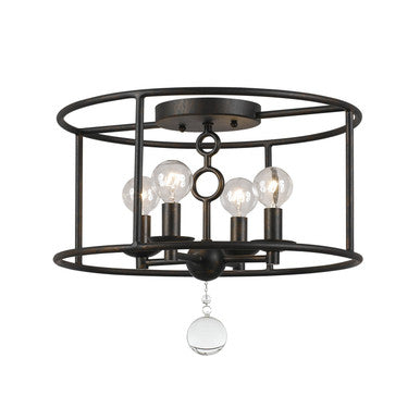 Crystorama Cameron 4 Light English Bronze Ceiling Mount 9267-EB