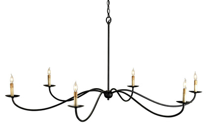 Currey & Co. Saxon Black Chandelier 9267