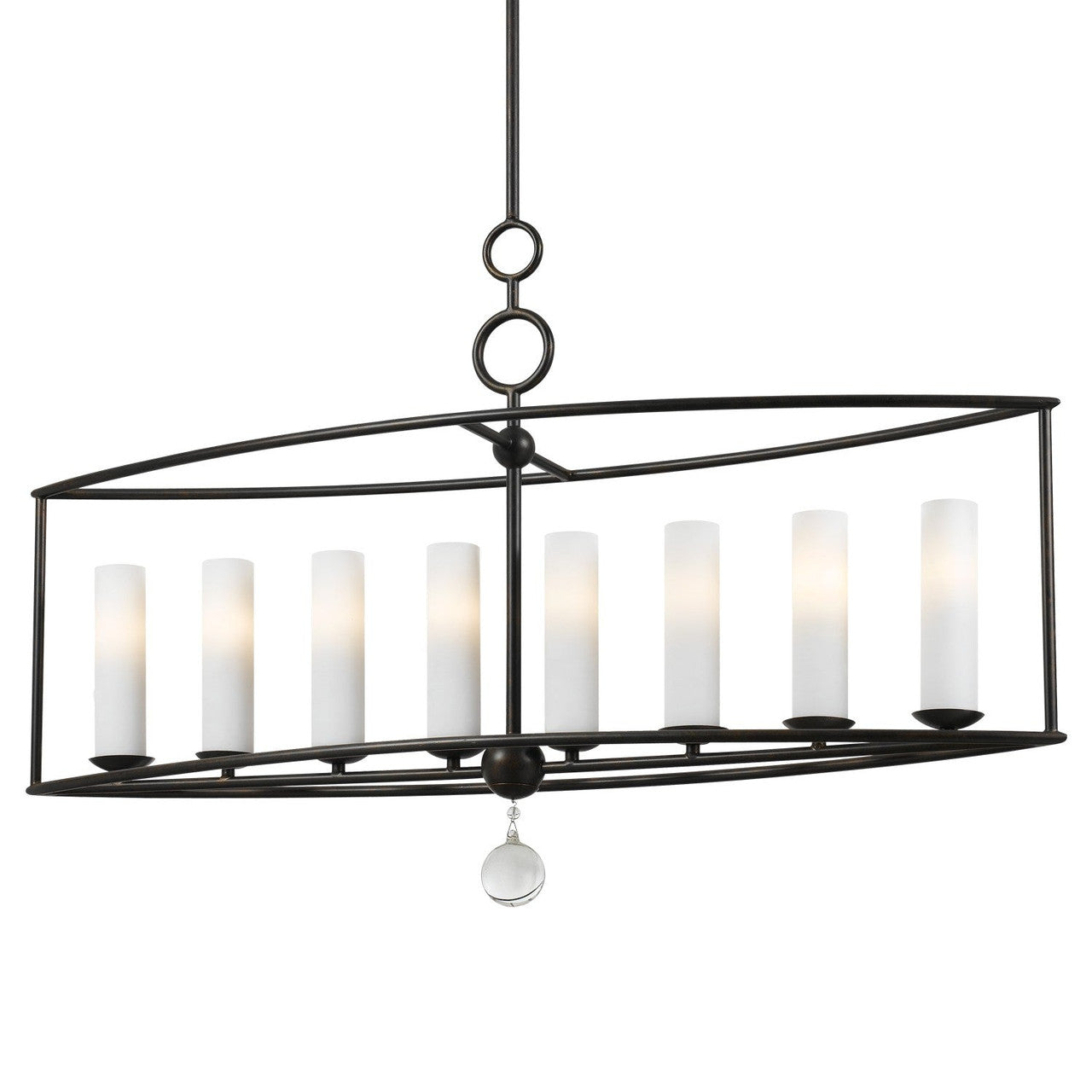 Crystorama Cameron 8 Light English Bronze Linear Chandelier 9268-EB