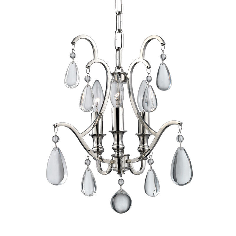 Hudson Valley Lighting Crawford Mini Chandelier in Polished Nickel 9303-PN