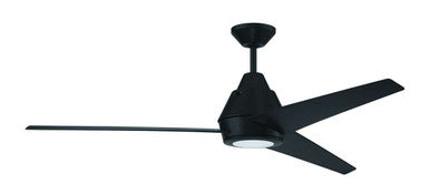 Craftmade Ceiling Fan 56" Acadian Indoor/Outdoor (Wet) in Flat Black w/ Flat Black Blades ACA56FB3