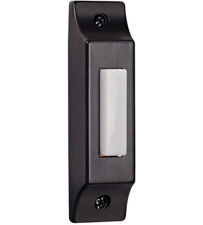 Craftmade Die-Cast Builder's Series Surface Mount Lighted Push Button in Matte Black in Black BSCB-B