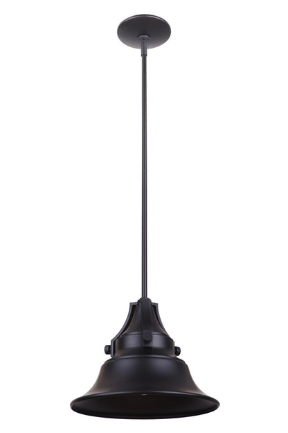 Craftmade Union 1 Light Medium Pendant in Midnight with Metal Shade in Midnight Z4411-MN