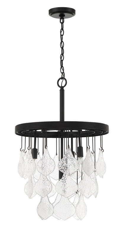 Craftmade Vesi 4 Light Pendant, Flat Black in Flat Black P980FB4