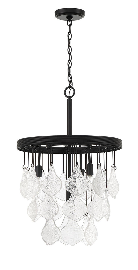 Craftmade Vesi 4 Light Pendant, Flat Black in Flat Black P980FB4