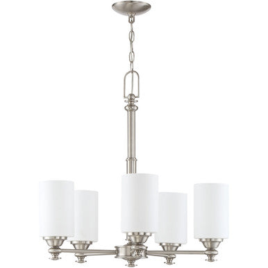 Craftmade 5 Light Chandelier in Brushed Polished Nickel 49825-BNK