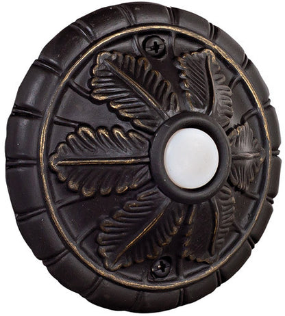 Craftmade Surface Mount Medallion Lighted Push Button in Antique Bronze in Antique Bronze BSMED-AZ