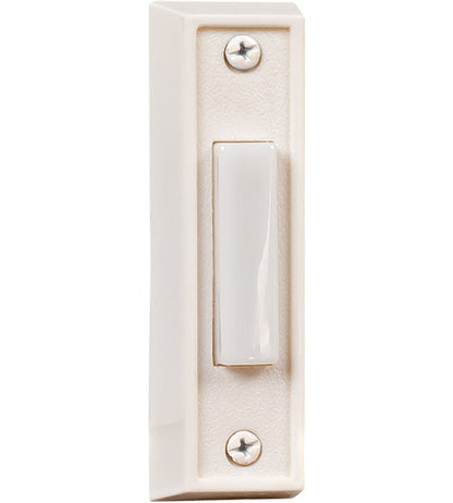 Craftmade Surface Mount Rectangle Lighted Push Button in White in White BS6-W