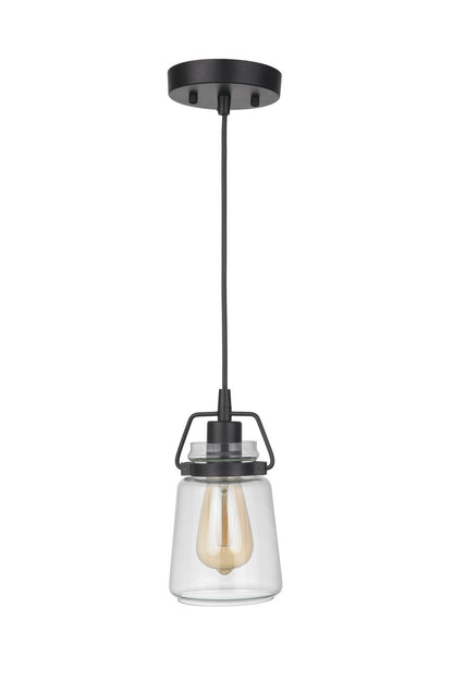 Craftmade 1 Light Mini Pendant in Flat Black 53591-FB