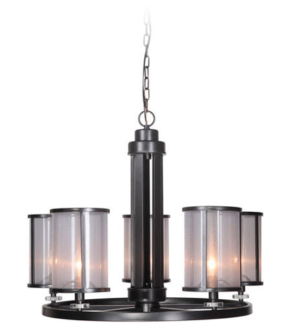 Craftmade 5 Light Chandelier in Matte Black 36725-MBK