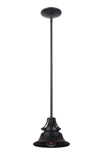 Craftmade Union 1 Light Large Pendant with Metal Shade in Midnight Z4421-MN