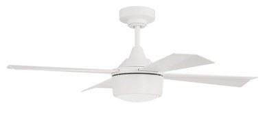 Craftmade Ceiling Fan 42" Theo,White Finish, White Blades, Light Kit Inlcuded (Optional) THO42W4