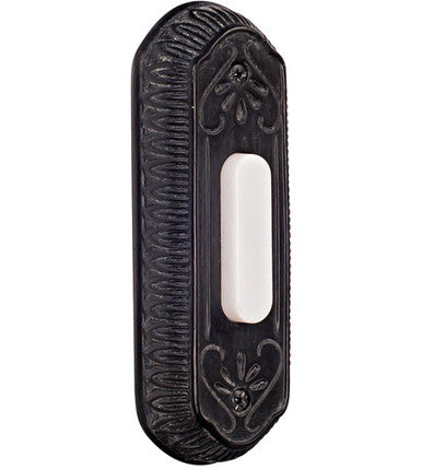 Craftmade Surface Mount Designer Lighted Push Button in Weathered Black in Weathered Black PB3034-WB