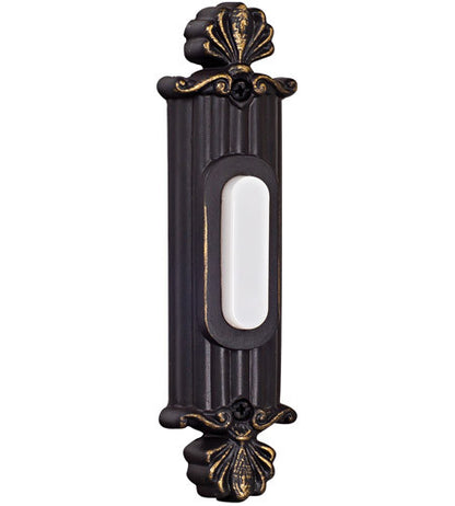 Craftmade Surface Mount Straight Ornate Lighted Push Button in Antique Bronze in Antique Bronze BSSO-AZ