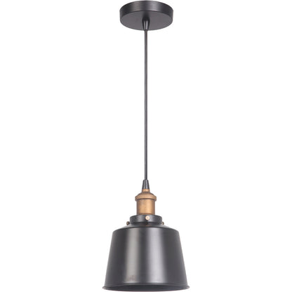 Craftmade 1 Light Mini Pendant in Matte Black / Patina Aged Brass P760MBKPAB1