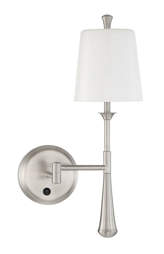 Craftmade Palmer 1 Light Swing Arm Wall Sconce in Brushed Polished Nickel 57461SA-BNK