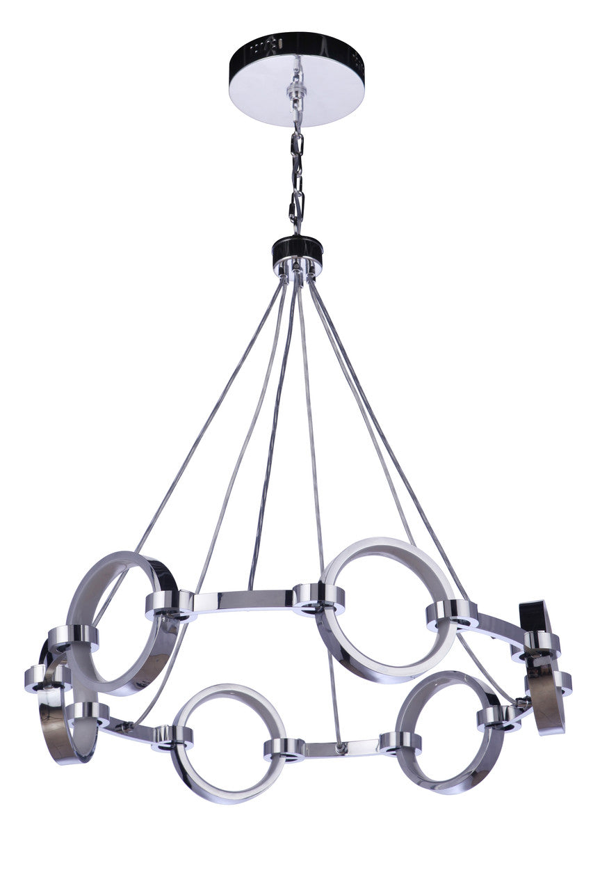 Craftmade Context 6 Light LED Chandelier in Chrome 59326-CH-LED