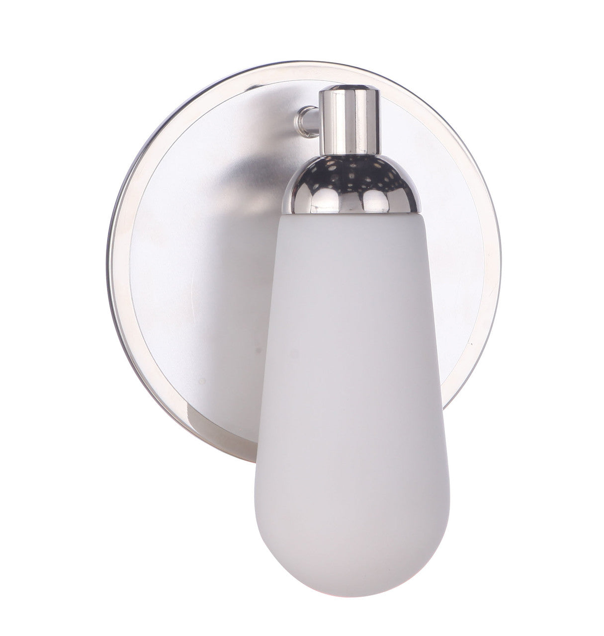 Craftmade Riggs 1 Light Wall Sconce in Brushed Polished Nickel / Polished Nickel 13107BNKPLN1