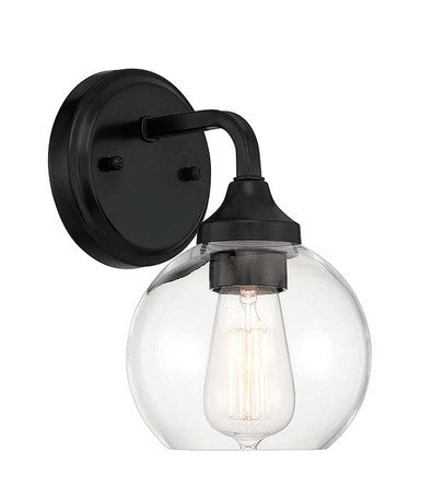 Craftmade Glenda Wall Sconce 1  Light  Flat Black in Flat Black 56201-FB