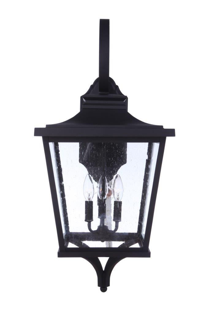 Craftmade Tillman Outdoor Lantern, Textured Matte Black 60 Watt Incandescent in Matte Black ZA2934-TB