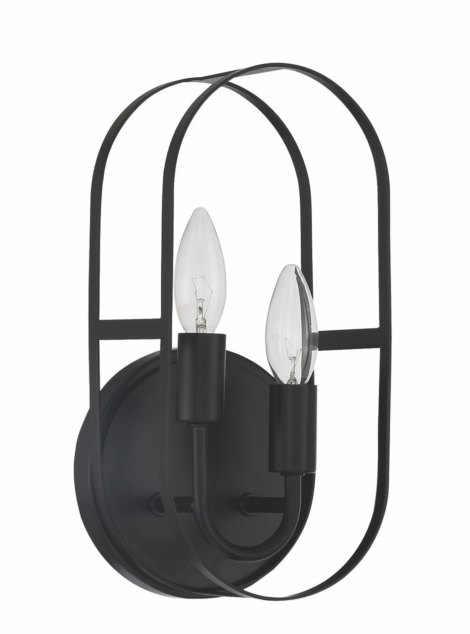 Craftmade Mindful 2 Light Sconce in Flat Black 12806FB2