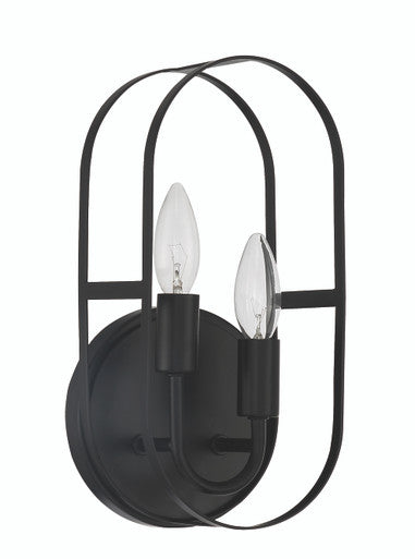 Craftmade Mindful 2 Light Sconce in Flat Black 12806FB2