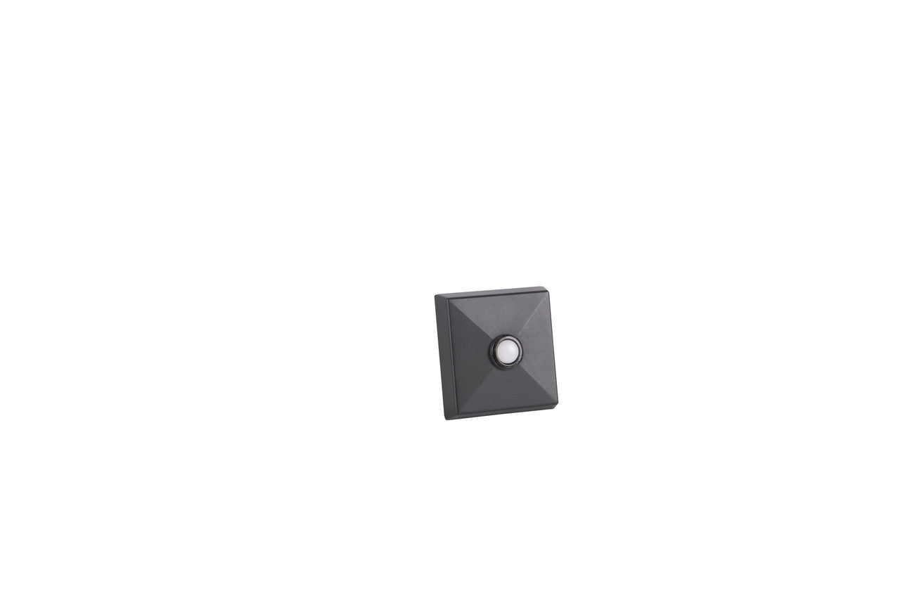 Craftmade Surface Mount Lighted Push Button in Black in Flat Black PB5017-FB