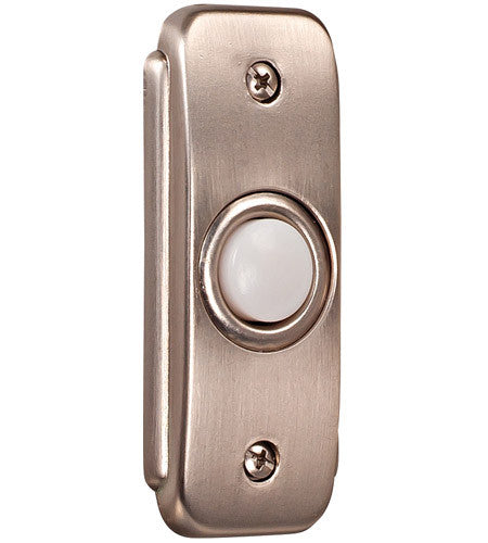 Craftmade Stepped Rectangle Lighted Push Button in Pewter in Pewter BR2-PW