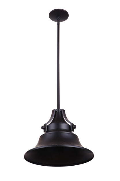 Craftmade Union 1 Light Small Pendant in Midnight with Metal Shade in Midnight Z4401-MN