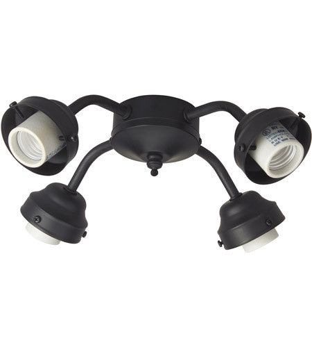 Craftmade Universal 4 Light Fitter in Flat Black F400-FB-LED