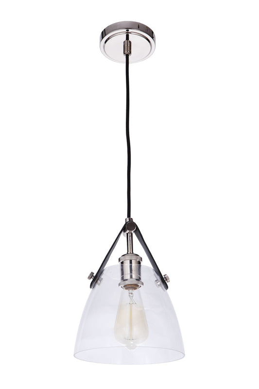 Craftmade 1 Light Pendant in Polished Nickel 51391-PLN