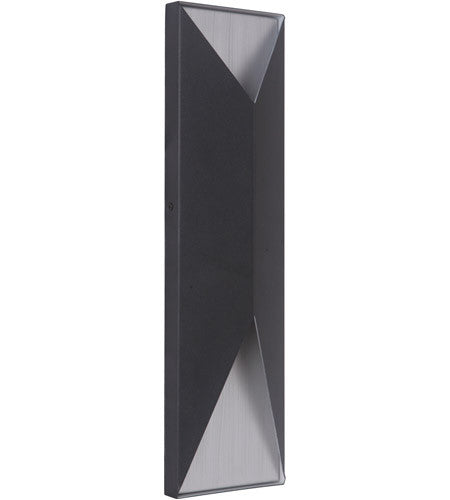 Craftmade Large LED Pocket Sconce in Matte Black / Brushed Aluminum Z3422-TBBA-LED