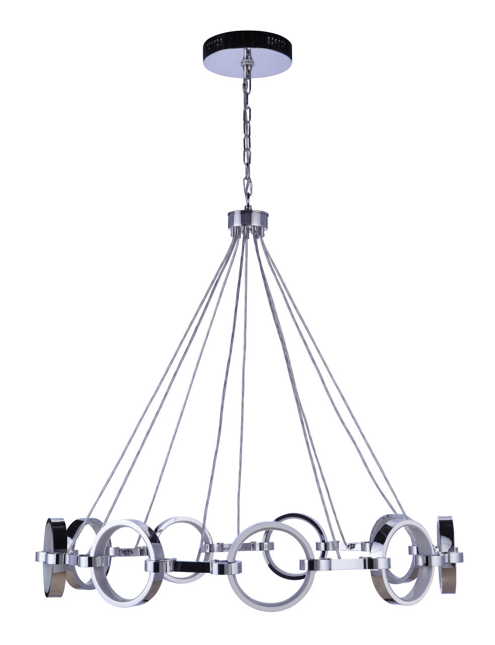 Craftmade Context 9 Light LED Chandelier in Chrome 59329-CH-LED