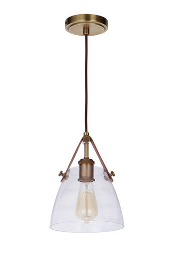 Craftmade 1 Light Pendant in Vintage Brass 51391-VB