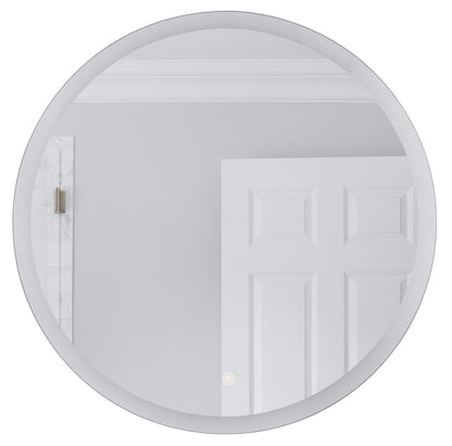 Craftmade 28" Round LED Mirror with Defogger and Dimmer, 3000K/4000K/5000KMIR112-W