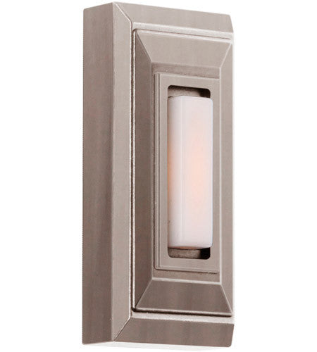 Craftmade Surface Mount Lighted Push Button, Stepped Rectangle in Antique Pewter in Antique Pewter PB5007-AP