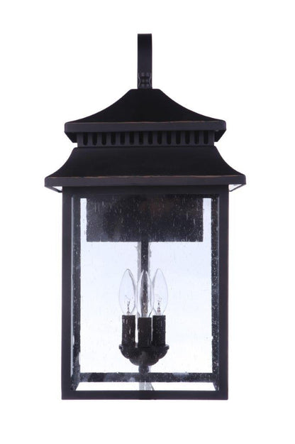 Craftmade Crossbend Outdoor Lantern, Textured Matte Black 60 Watt in Matte Black ZA3134-TB