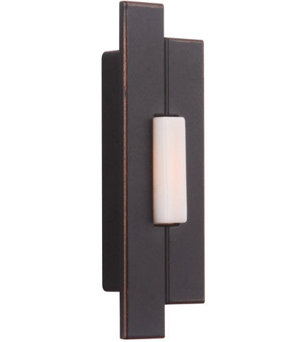 Craftmade Surface Mount Lighted Push Button, Asymmetrical in Antique Bronze in Antique Bronze PB5000-AZ