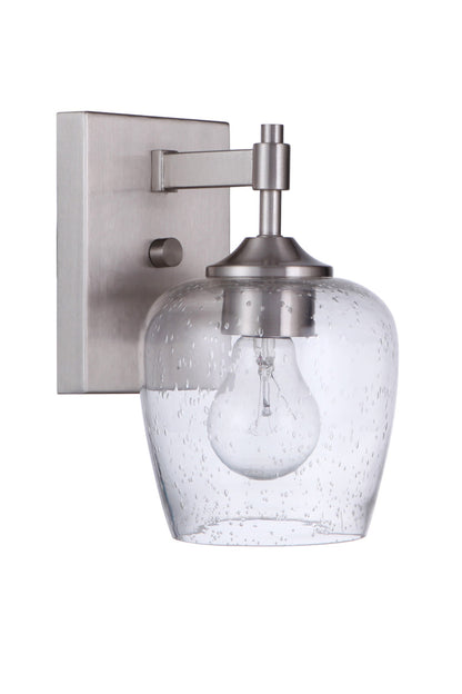 Craftmade 1 Light Wall Sconce in Brushed Polished Nickel 12406BNK1