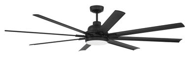 Craftmade Ceiling Fan 72" Rush in Flat Black w/ Flat Black Blades RSH72FB8