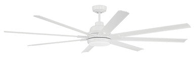 Craftmade Ceiling Fan 72" Rush in White w/ White Blades RSH72W8