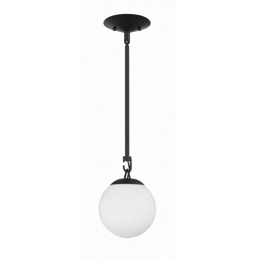 Craftmade 1 Light Mini Pendant in Flat Black 50791-FB