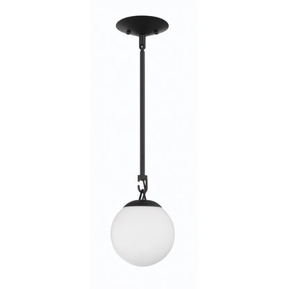 Craftmade 1 Light Mini Pendant in Flat Black 50791-FB