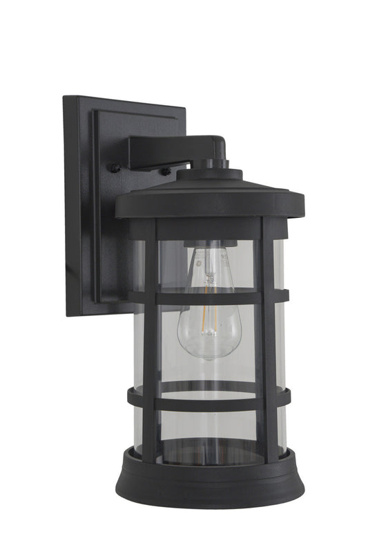 Craftmade Resilience Large Outdoor Lantern in Textured Black, Clear Lens ZA2314-TB-C