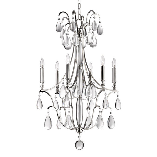 Hudson Valley Lighting Crawford Chandelier in Polished Nickel 9324-PN