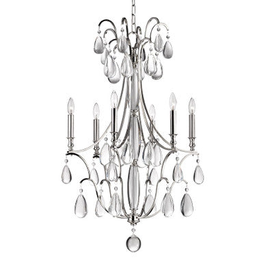 Hudson Valley Lighting Crawford Chandelier in Polished Nickel 9324-PN